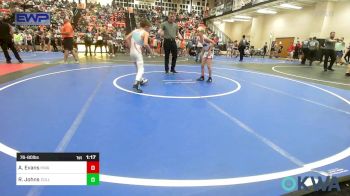 76-80 lbs Quarterfinal - Alexander Evans, HURRICANE WRESTLING ACADEMY vs Raiden Johns, Collinsville Cardinal Youth Wrestling