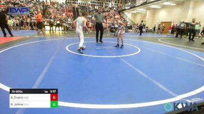 76-80 lbs Quarterfinal - Alexander Evans, HURRICANE WRESTLING ACADEMY vs Raiden Johns, Collinsville Cardinal Youth Wrestling