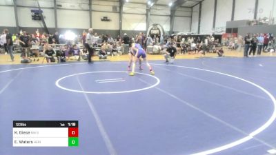 123 lbs Quarterfinal - Korie Giese, NW Spartans vs Emma Waters, Heritage