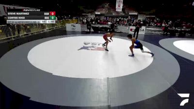 All Cadet Boys Freestyle Lower - 120 lbs Cons. Round 6 - Steve Martinez, Righetti High School Wrestling vs Cortes Khoi, Rancho Bernardo High School Wrestling