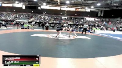 114 lbs Quarterfinal - Charlee Noah, Tri-Valley vs Maliyah Garcia, New Plymouth