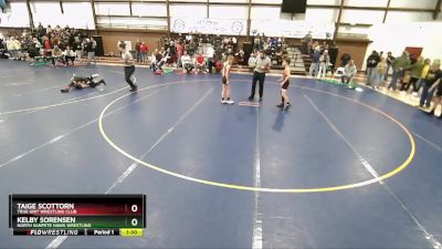 80 lbs Champ. Round 1 - Taige Scottorn, True Grit Wrestling Club vs Kelby Sorensen, North Sanpete Hawk Wrestling