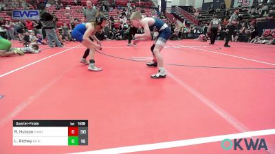 85 lbs Quarterfinal - Rann Hutson, Edmond Huskies 11u vs Liam Richey, Blue Knights