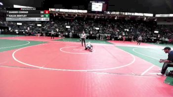 100 lbs Champ. Round 1 - Zander Conrad, EWO3 vs Kalija Bentley, LAN1