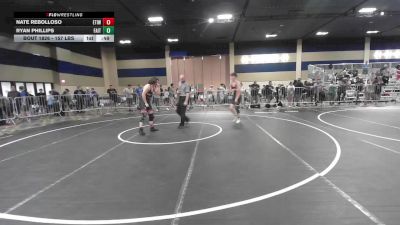 157 lbs Consi Of 64 #1 - Nate Rebolloso, Etiwanda HS vs Ryan Phillips, Faito
