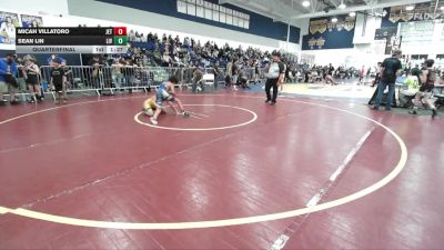 95 lbs Quarterfinal - Sean Lin, Livewire vs Micah Villatoro, Jets