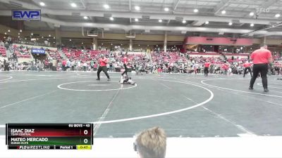 43 lbs Champ. Round 3 - Isaac Diaz, Team Central vs Mateo Mercado, Duran Elite
