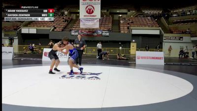 Schoolboys - 140 lbs 1st Place Match - Zayden Zentner, MTC - MANTANONA TRAINING CENTER vs Adam Vasquez, Rough House Wrestling