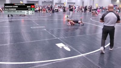 92-100 lbs 3rd Place Match - Ella Robbins, Bison Takedown Club vs Addison Coker, Mighty Warriors Wrestling Club
