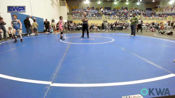 61 lbs Consolation - Tanion Green, Harrah Little League Wrestling vs Gabriella Alba, SARfit
