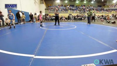 61 lbs Consolation - Tanion Green, Harrah Little League Wrestling vs Gabriella Alba, SARfit