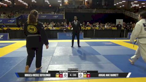Mikaela Nicole Sotolongo vs Abigail Mae Barnett 2026 Pan Kids Jiu-Jitsu IBJJF Championship