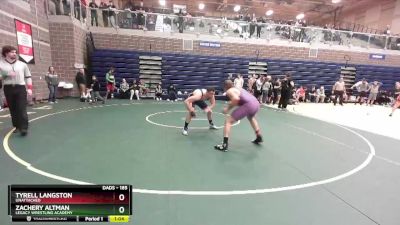 185 lbs Semifinal - Tyrell Langston, Unattached vs Zachery Altman, Legacy Wrestling Academy