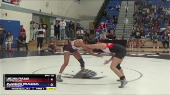 110 lbs Semifinal - Luciana Frazao, Palomar College vs Jacqueline Palacencia, Simpson University