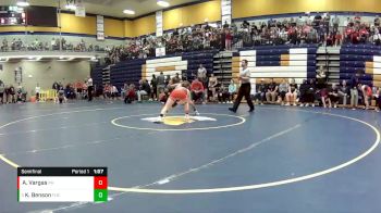 115 lbs. Semifinal - Kailey Benson, Francis Howell Central vs Angelina Vargas, Park Hill