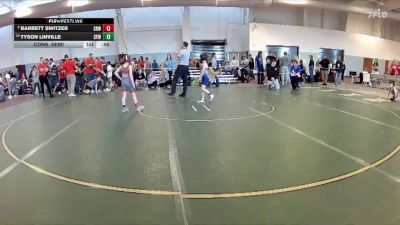 62 lbs Cons. Semi - Tyson Linville, Smithfield Youth Wrestling vs Barrett Switzer, SVWC