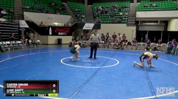 108 lbs Finals (2 Team) - Carter Driver, Ranburne vs Luke Santy, St. John Paul II