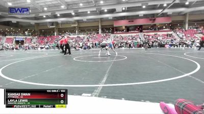 100 lbs Quarterfinal - Kansas Swan, Pittsburg vs Layla Lewis, Greater Heights