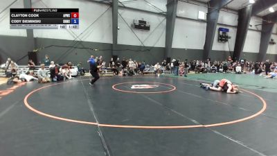 14U Boys Festival GR GR - 110 lbs Champ. Round 3 - Clayton Cook, All-Phase Wrestling Club vs Cody Sieminski, Sweet Home Mat Club