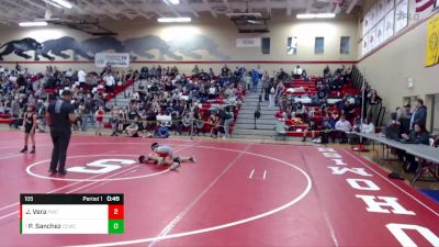 105 lbs Quarterfinal - Paxton Sanchez, Cement City Wrestling Club vs Jasper Vera, Puyallup Wrestling Club