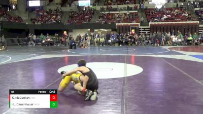 81 lbs Cons. Round 1 - Lander Dauenhauer, Miles City Wrestling Club vs Kelton McConkey, Kalispell Wrestling Club