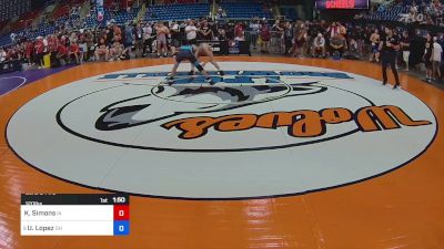 120 lbs Cons 64 #2 - Kyler Simons, IA vs Urijah Lopez, OH