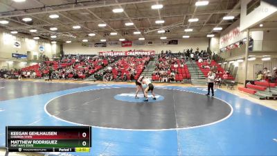 184 lbs Cons. Round 2 - Matthew Rodriguez, Fort Hays State vs Keegan Gehlhausen, Chadron State