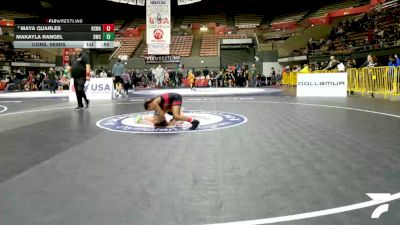 Intermediate Girls - 80 lbs 1st Place Match - Makayla Rangel, Driller Wrestling Club vs Maya Quarles, Red Star Wrestling Academy