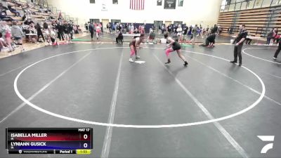 136 lbs 1st Place Match - Isabella Miller, IA vs Lyniann Gusick, IA