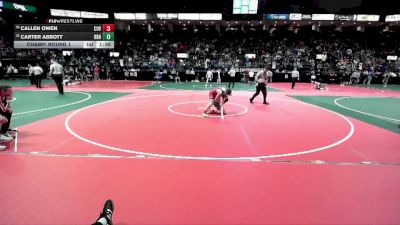114 lbs Champ. Round 1 - Carter Abbott, BRN3 vs Callen Owen, COV3