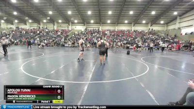 288 lbs Champ. Round 2 - Apolosi Tuivai, Westlake vs Mason Hendricks, Green Canyon High School