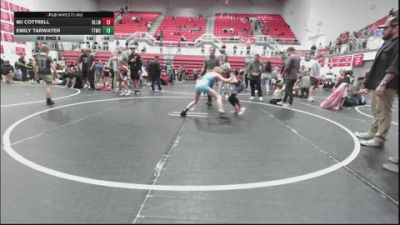 73-76 lbs Rr Rnd 5 - MJ Cottrell, Harrah Little League Wrestling vs Emily Tarwater, Team Tulsa Wrestling Club