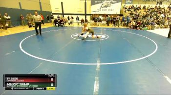 133 lbs Cons. Round 3 - Zachary Weiler, University Of Wisconsin-La Crosse vs Ty Bisek, Concordia College