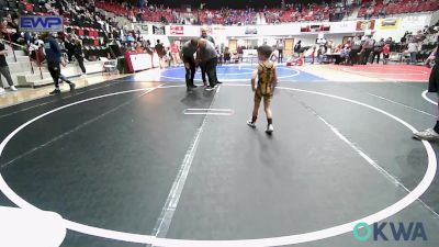 43 lbs Consolation - Ridge Reynolds, Tiger Trained Wrestling vs Theodore Mosby, Wyandotte Youth Wrestling