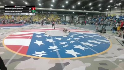 50 lbs Cons. Round 5 - Riggin Woodworth, Dickinson Wrestling Club vs Emmett Gonsioroski, Spearfish