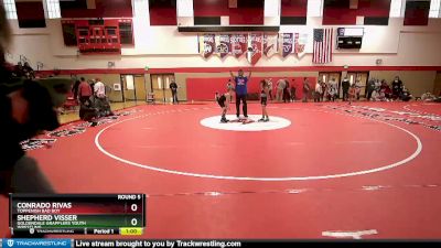 81-89 lbs Round 5 - Conrado Rivas, Toppenish Bad Boy vs Shepherd Visser, Goldendale Grapplers Youth Wrestling