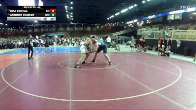 215 lbs Cons. Round 5 - Anthony Romero, Southwest Miami vs Jake Sentell, Nolensville High School