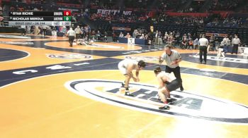 3A 144 lbs Cons. Round 3 - Nicholas Merola, Roselle (Lake Park) vs Ryan Richie, Edwardsville (H.S.)