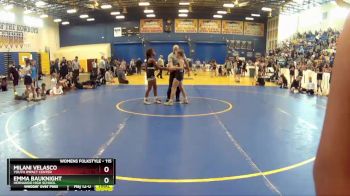 115 lbs Cons. Round 4 - Emma Bauknight, Hernando High School vs Milani Velasco, Youth Impact Center