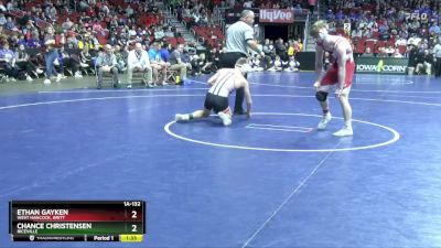 1A-132 lbs Cons. Round 2 - Chance Christensen, Riceville vs Ethan Gayken, West Hancock, Britt