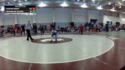 92 lbs Cons. Semi - Sawyer Neece, Lebanon Youth Wrestling vs Maximilian Truong, Nova WC