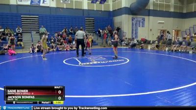 105 lbs Round 1 (4 Team) - Jackson Bonifas, Delta vs Sadie Bower, Indian Creek B (small)