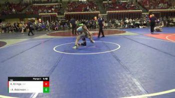 116 lbs Semifinal - Avrey Robinson, LG Girls vs Ava Krings, Conrad Wrestling Club