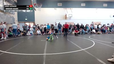 100-106 lbs Quarters - Jared Leonard, Cougar Club Wrestling vs Bridger Adams, Blackfoot Wrestling Club