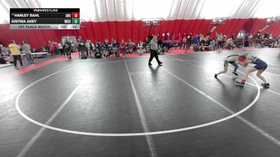 14U Girls - 81-90 3rd Place Match - Hanley Bahl, Lancaster Wrestling Club vs Justina Akey, Wisconsin