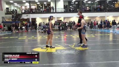 130 lbs Champ. Round 1 - Kristen Allsup, North Central College vs Hailey Berry, Elmira