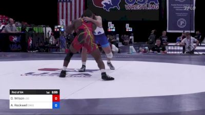 70 kg Rnd Of 64 - Deondre Wilson, Legends Of Gold Wrestling vs Aristotle Rockwell, Oregon