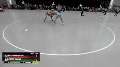 190 lbs Cons. Round 1 - Andersen Evans, Ohio vs Wyatt Vanderhoef, Texas