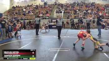 65 lbs Cons. Round 3 - Braylon Wetzel, Streaks Wrestling Club vs Sampson Goffena, Sidney Youth Wrestling