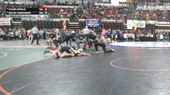 A - 110 lbs Cons. Round 2 - Kyler Linville, Three Forks/Ennis vs McCoy Hernandez, East Helena